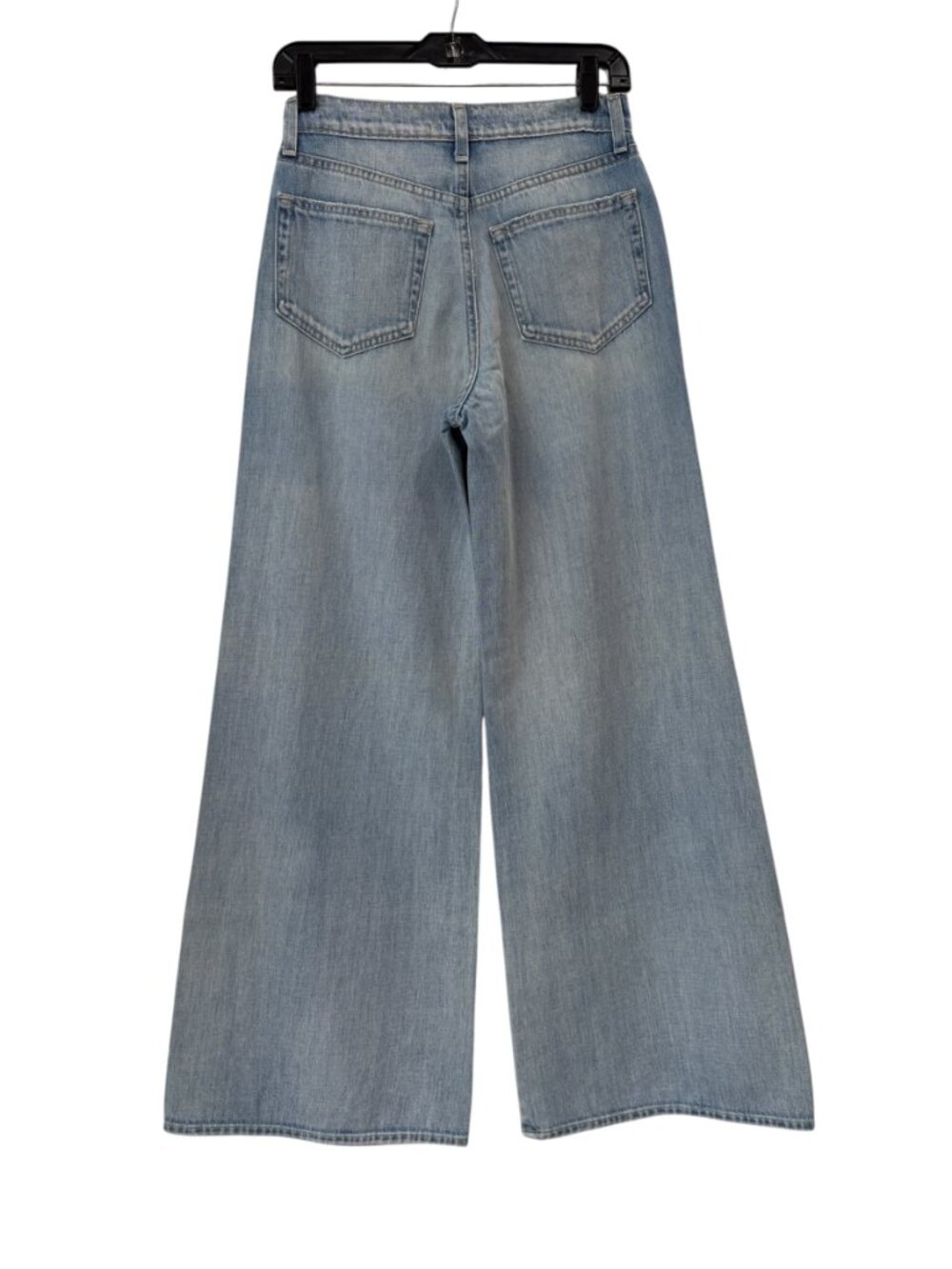 $350 NWT L'Agence Blue Denim Fontana Seam Wide Leg Jean Beau Pants size 24/27" - Picture 5 of 8